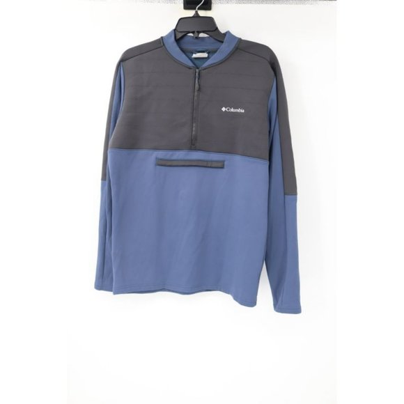 columbia tech trail hybrid pullover Mens Size Small 1/4 Zip Long Sleeve pocket - Picture 1 of 12